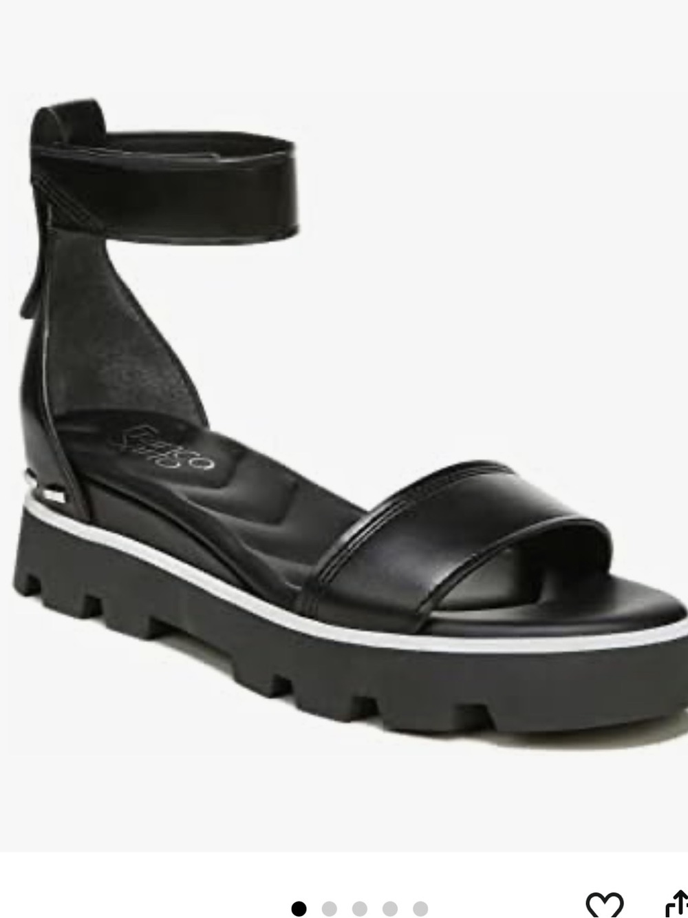 Franco Sarto Black Umbria Ankle Strap Sandals
